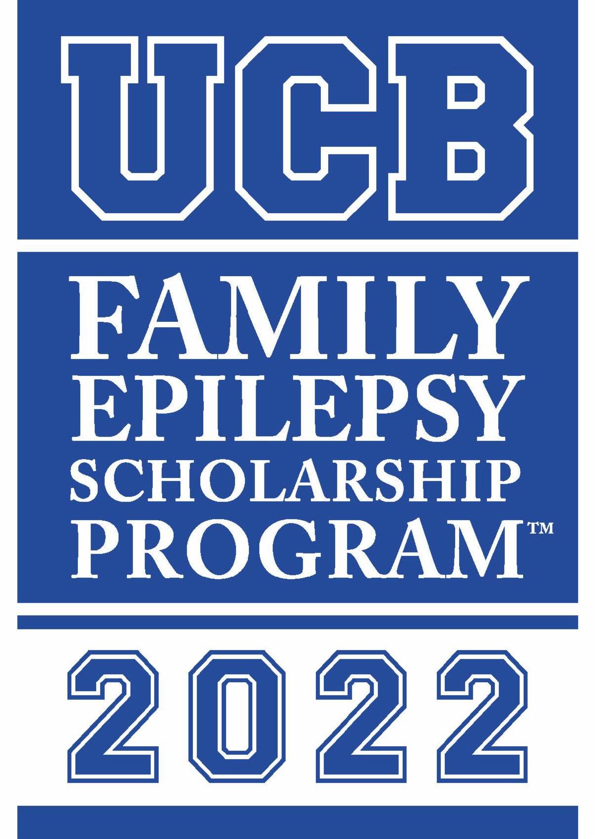 logo with UCB, Family Epilepsy Scholarship Program 2022